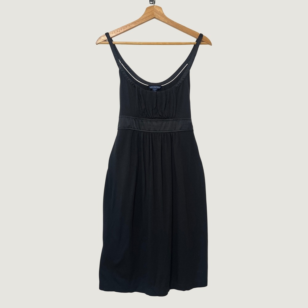 Y2K 2000s Black Babydoll Dress Dainty Coquette Indie Twee American Eagle Medium